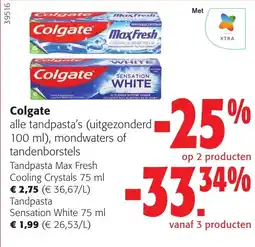 Colruyt Colgate alle tandpasta's aanbieding