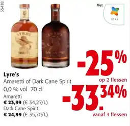 Colruyt Lyre's Amaretti of Dark Cane Spirit aanbieding