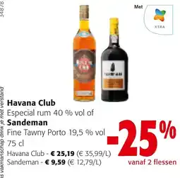 Colruyt Havana Club Sandeman aanbieding
