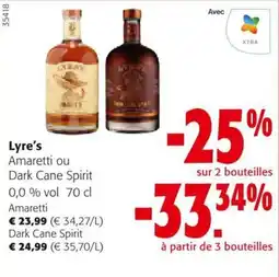 Colruyt Lyre's Amaretti ou Dark Cane Spirit aanbieding