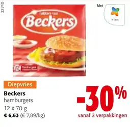 Colruyt Beckers hamburgers aanbieding