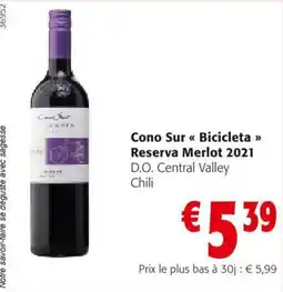 Colruyt Cono Sur Bicicleta Reserva Merlot 2021 aanbieding