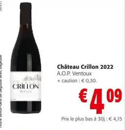 Colruyt Château Crillon 2022 aanbieding