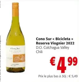 Colruyt Cono Sur « Bicicleta » Reserva Viognier 2022 aanbieding