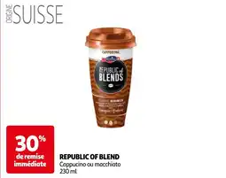 Auchan Republic of blend cappuccino ou macchiato aanbieding