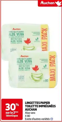 Auchan Lingettes papier toilette imprégnées Auchan aanbieding
