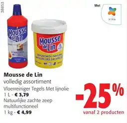Colruyt Mousse de Lin volledig assortiment aanbieding