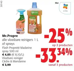 Colruyt Mr.Propre alle vloeibare reinigers aanbieding