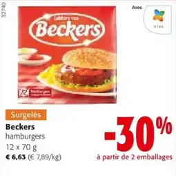 Colruyt Beckers hamburgers aanbieding