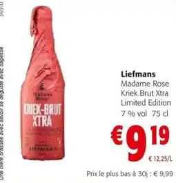 Colruyt Liefmans Madame Rose Kriek Brut Xtra aanbieding
