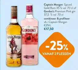 OKay Captain Morgan Spiced Gold Rum & Gordon's Premium Pink gin aanbieding