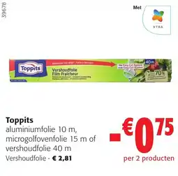 Colruyt Toppits aluminiumfolie 10 m, microgolfovenfolie 15 m of vershoudfolie 40 m aanbieding
