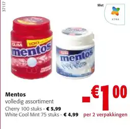 Colruyt Mentos volledig assortiment aanbieding