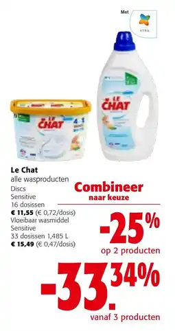 Colruyt Le Chat alle wasproducten aanbieding