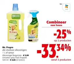 Colruyt Mr. Propre alle vloeibare allesreinigers aanbieding