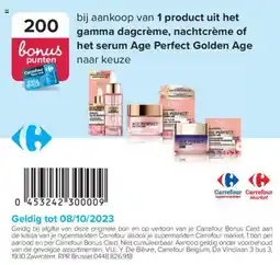 Carrefour dagcrème, nachtcrème of het serum Age Perfect Golden Age aanbieding