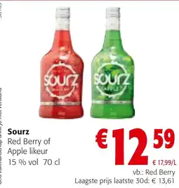 Colruyt Sourz Apple likeur aanbieding