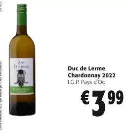 Colruyt Duc de Lermé Chardonnay 2022 aanbieding