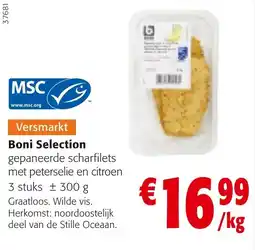 Colruyt Boni Selection gepaneerde scharfilets aanbieding