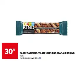 Auchan barre dark chocolate nuts and sea salt be kind aanbieding