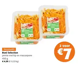Colruyt boni selection penne met kip en mascarpone aanbieding