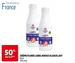 Auchan Crème fluide label rouge alsace lait aanbieding