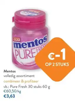 OKay Mentos volledig assortiment aanbieding