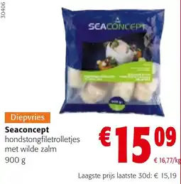 Colruyt Diepvries hondstongfiletrolletjes met wilde zalm aanbieding