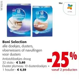 Colruyt Boni Selection alle doekjes, dusters, vloerwissers of navullingen voor dusters aanbieding