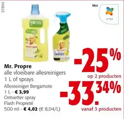 Colruyt Mr. Propre alle vloeibare allesreinigers aanbieding