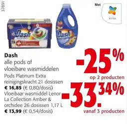 Colruyt Dash alle pods of vloeibare wasmiddelen aanbieding