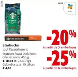 Colruyt Starbucks tout l'assortiment aanbieding