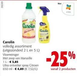 Colruyt Carolin volledig assortiment aanbieding