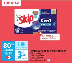 Auchan Lessive capsule active clean skip aanbieding
