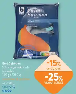 OKay Boni Selection Schotse gerookte zalm in sneden aanbieding