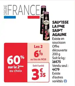 Auchan saucisse la fine saint agaune aanbieding