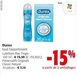 Colruyt Durex tout l'assortiment aanbieding
