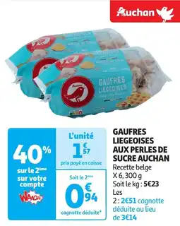 Auchan gaufres liegeoises aux perles de sucre auchan aanbieding