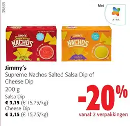 Colruyt Jimmy's supreme nachos salsa dip of cheese dip aanbieding