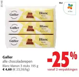 Colruyt Galler alle chocoladerepen aanbieding