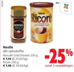 Colruyt Nestlé alle oploskoffie aanbieding