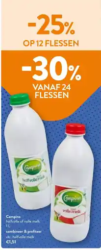 OKay Campina halfvolle of volle melk aanbieding