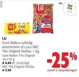 Colruyt lu cent wafers volledig assortiment of lulub abc the original nicnac aanbieding