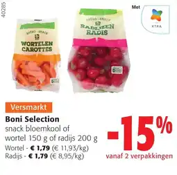 Colruyt Boni Selection snack bloemkool of wortel aanbieding