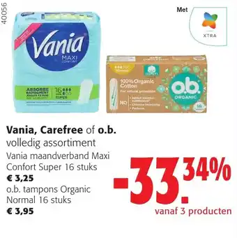 Colruyt Vania, Carefree of o.b. volledig assortiment aanbieding