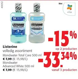 Colruyt Listerine volledig assortiment aanbieding