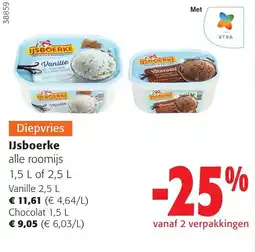 Colruyt Diepvries IJsboerke alle roomijs aanbieding