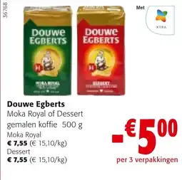 Colruyt Douwe Egberts Moka Royal of Dessert gemalen koffie aanbieding