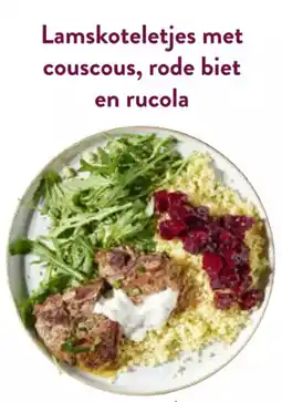 OKay Lamskoteletjes met couscous, rode biet en rucola aanbieding