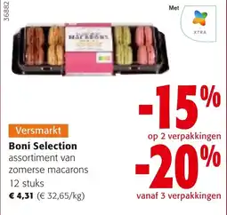 Colruyt Boni Selection assortiment van zomerse macarons aanbieding